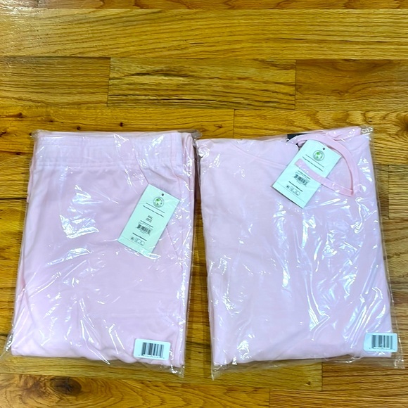 NEW Women 2 piece sweatsuit set  Pull over Hoodie w Jogger Pants Pink L - Picture 6 of 17